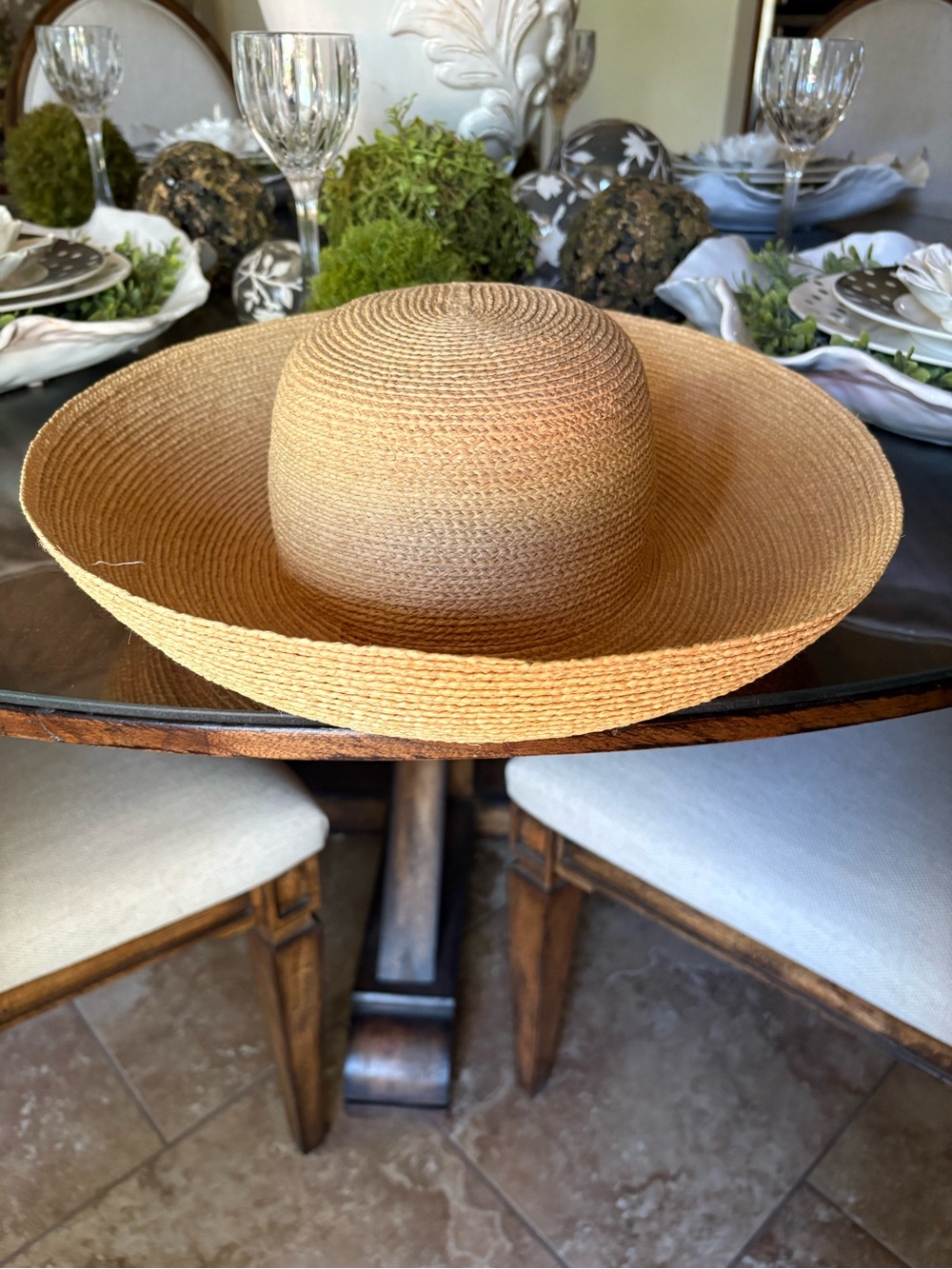 Helen Kaminski Wide Brim Straw Sun Hat - Natural Tan - Picture 8 of 8